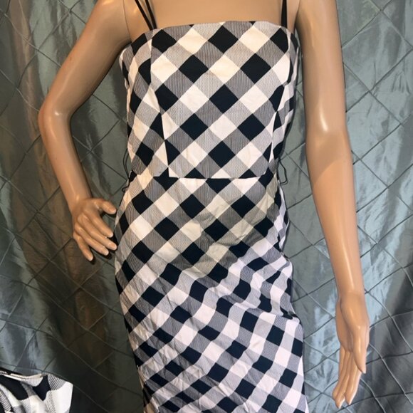 NWT Sz 2 WHITE HOUSE BLACK MARKET GINGHAM SHEATH DRESS, REMOVABLE BELT - Picture 11 of 12